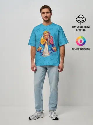 Мужская футболка оверсайз / 6IX9INE 69