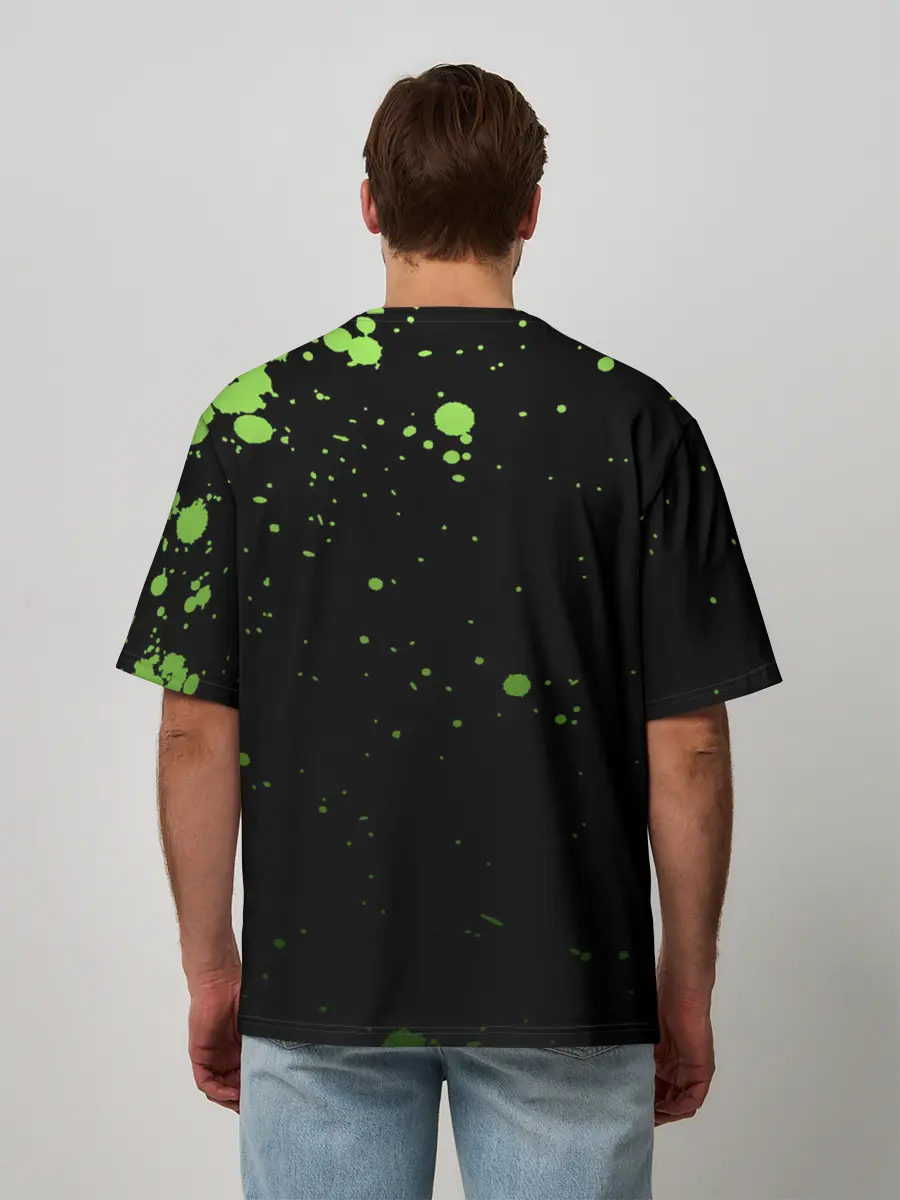 Мужская футболка оверсайз / Танджиро и Незуко Kimetsu no Yaiba