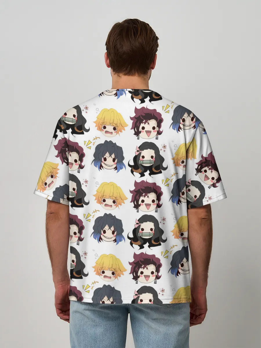 Мужская футболка оверсайз / Клинок, рассекающий демонов