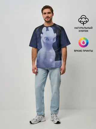 Мужская футболка оверсайз / Как приручить дракона