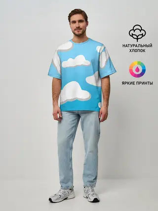 Мужская футболка оверсайз / Небо