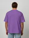 Мужская футболка оверсайз / Фиолетовая волна