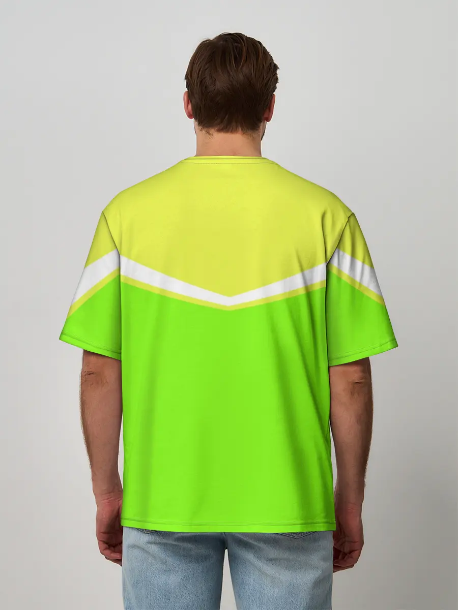 Мужская футболка оверсайз / Угол зеленый