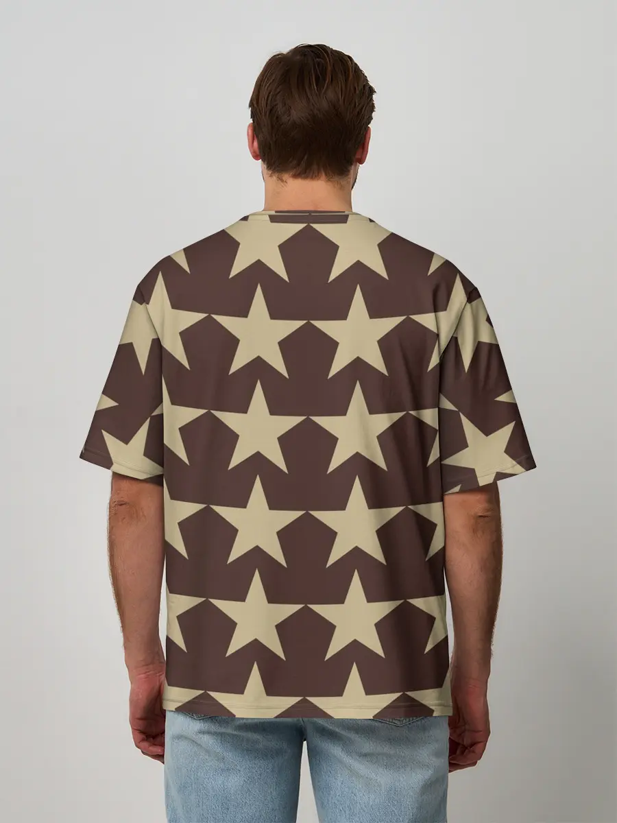 Мужская футболка оверсайз / Шампанские звёзды