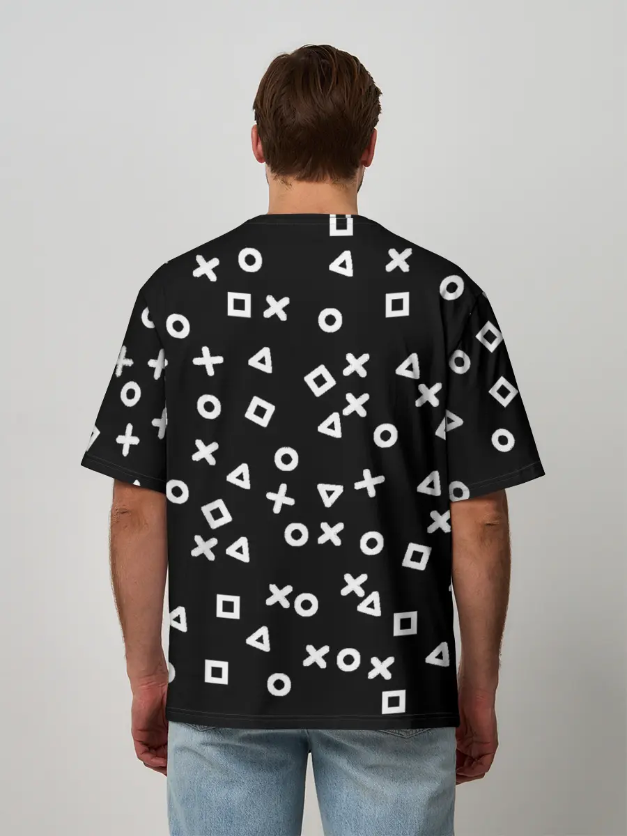 Мужская футболка оверсайз / Геометрические фигуры