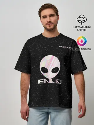 Мужская футболка оверсайз / Face Off-Enlo