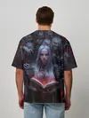 Мужская футболка оверсайз / Demonic book