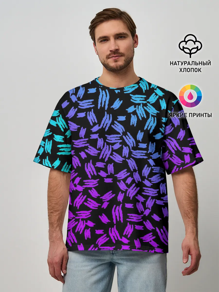 Мужская футболка оверсайз / PATTERN MONSTER ENERGY