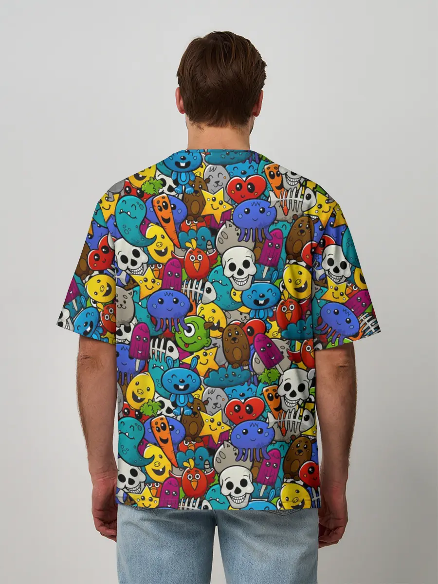 Мужская футболка оверсайз / Граффити