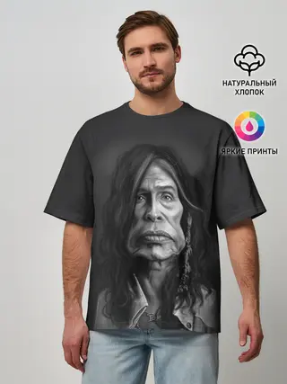 Мужская футболка оверсайз / Steven Tyler | AEROSMITH