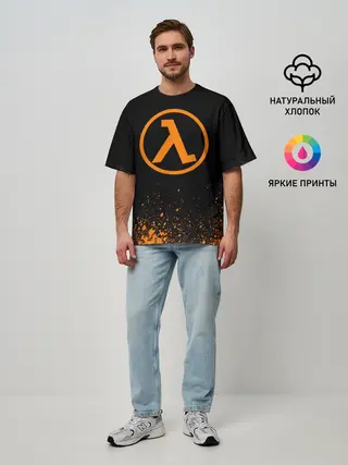 Мужская футболка оверсайз / HALF LIFE
