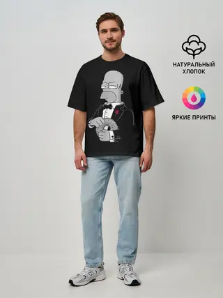 Мужская футболка оверсайз / Гомер