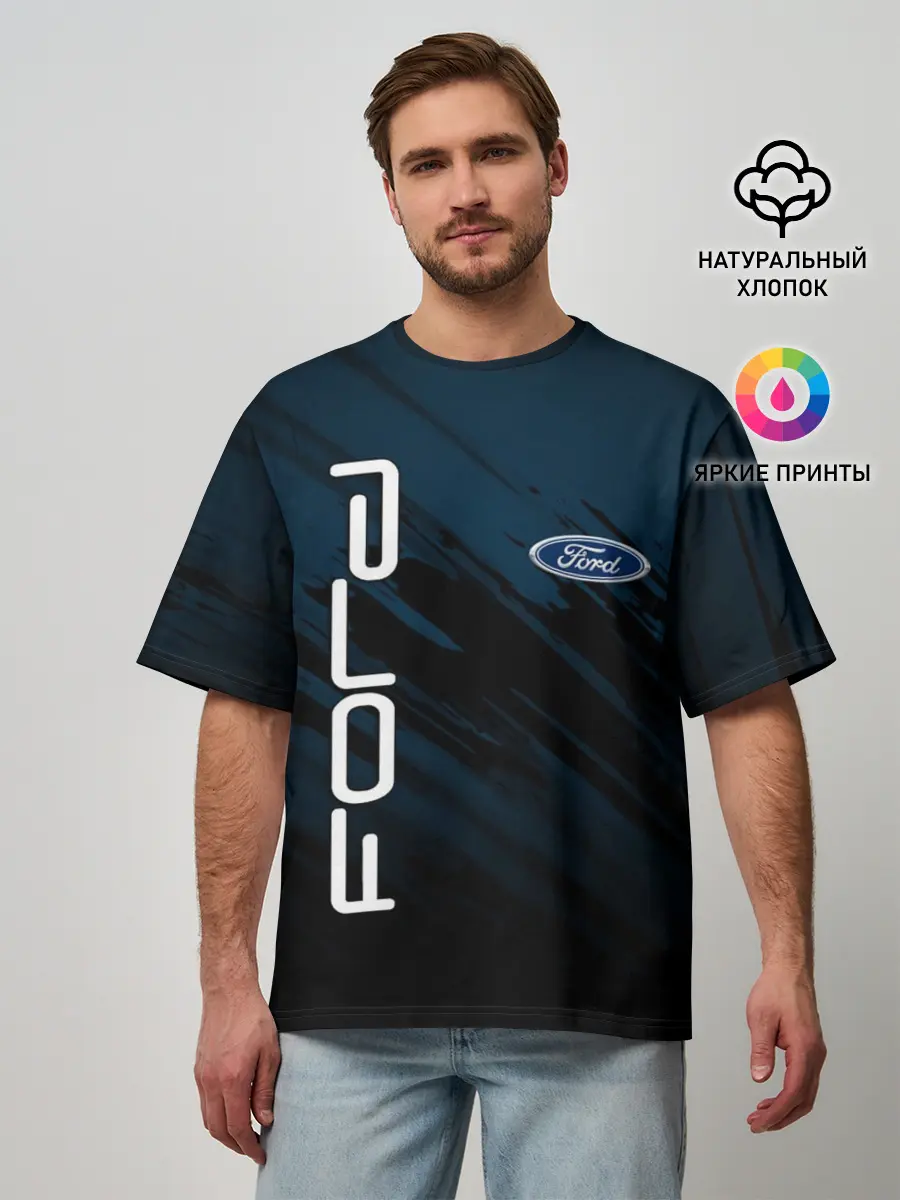 Мужская футболка оверсайз / FORD
