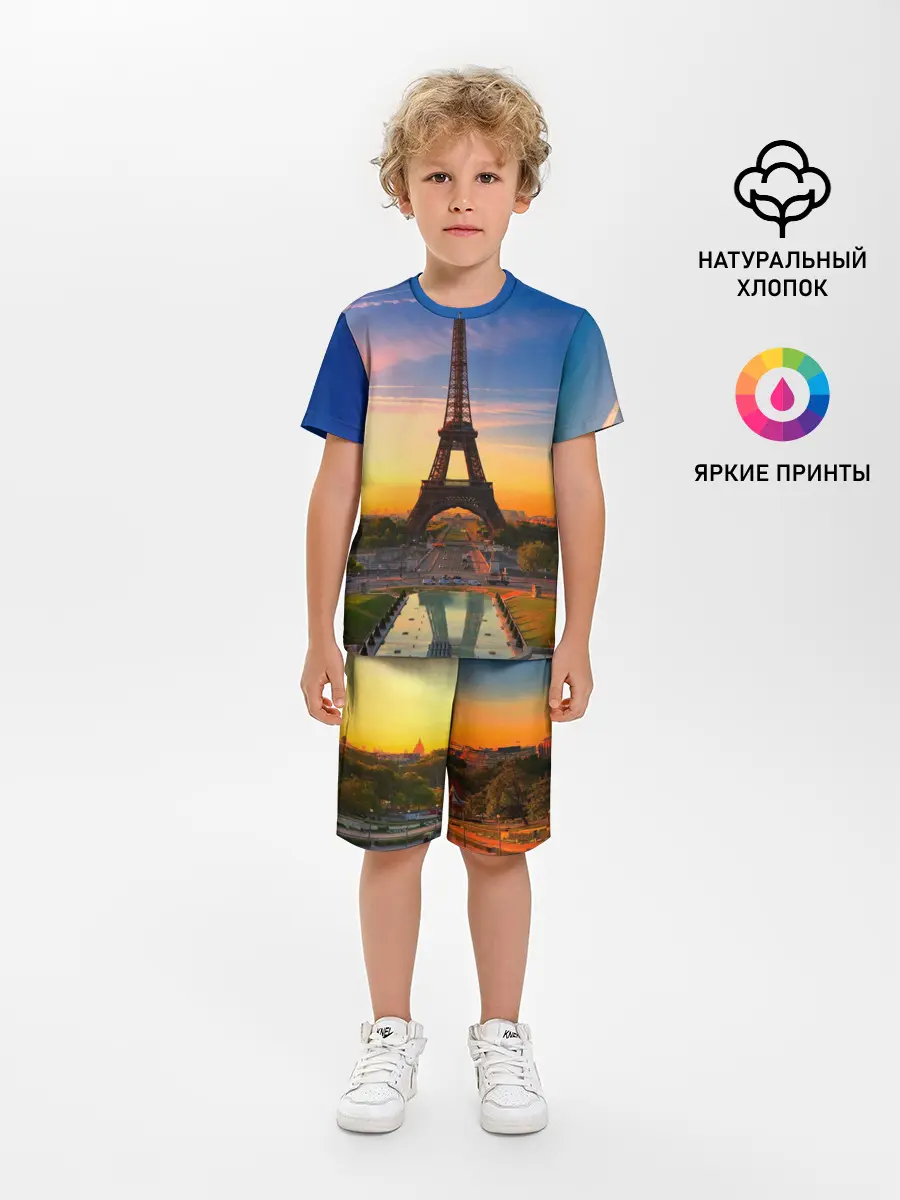 Детская пижама с шортами / Эйфелева башня