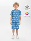 Детская пижама с шортами / Киты паттерн