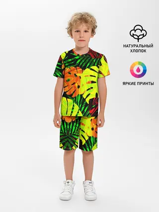 Детская пижама с шортами / ЛИСТЬЯ