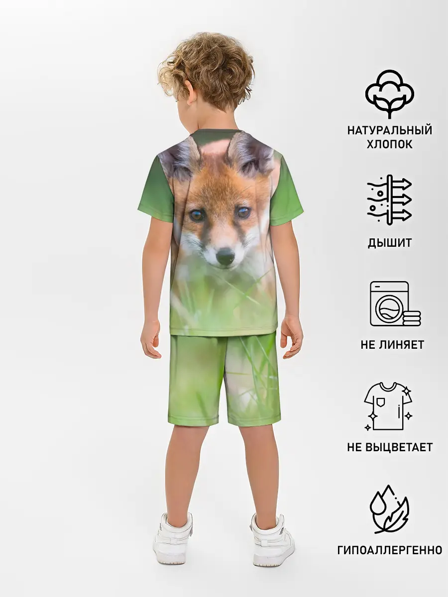 Детская пижама с шортами / Лисенок в засаде