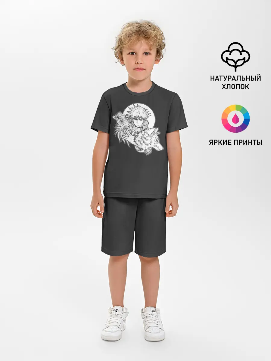 Детская пижама с шортами / Megumi с волком