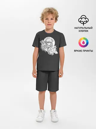 Детская пижама с шортами / Megumi с волком