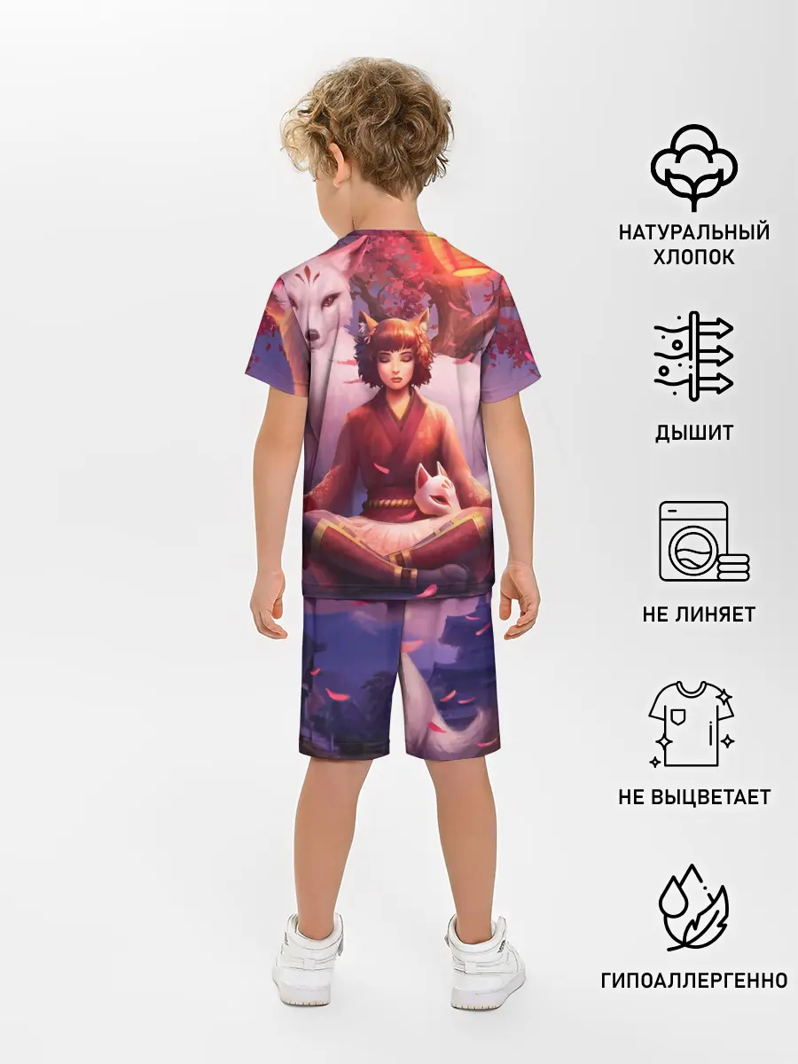 Детская пижама с шортами / Девушка-лиса