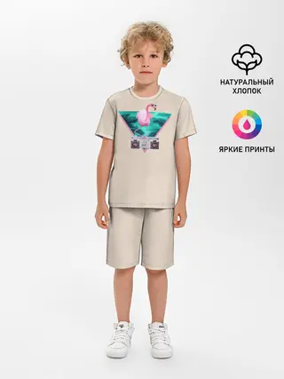 Детская пижама с шортами / Фламинго