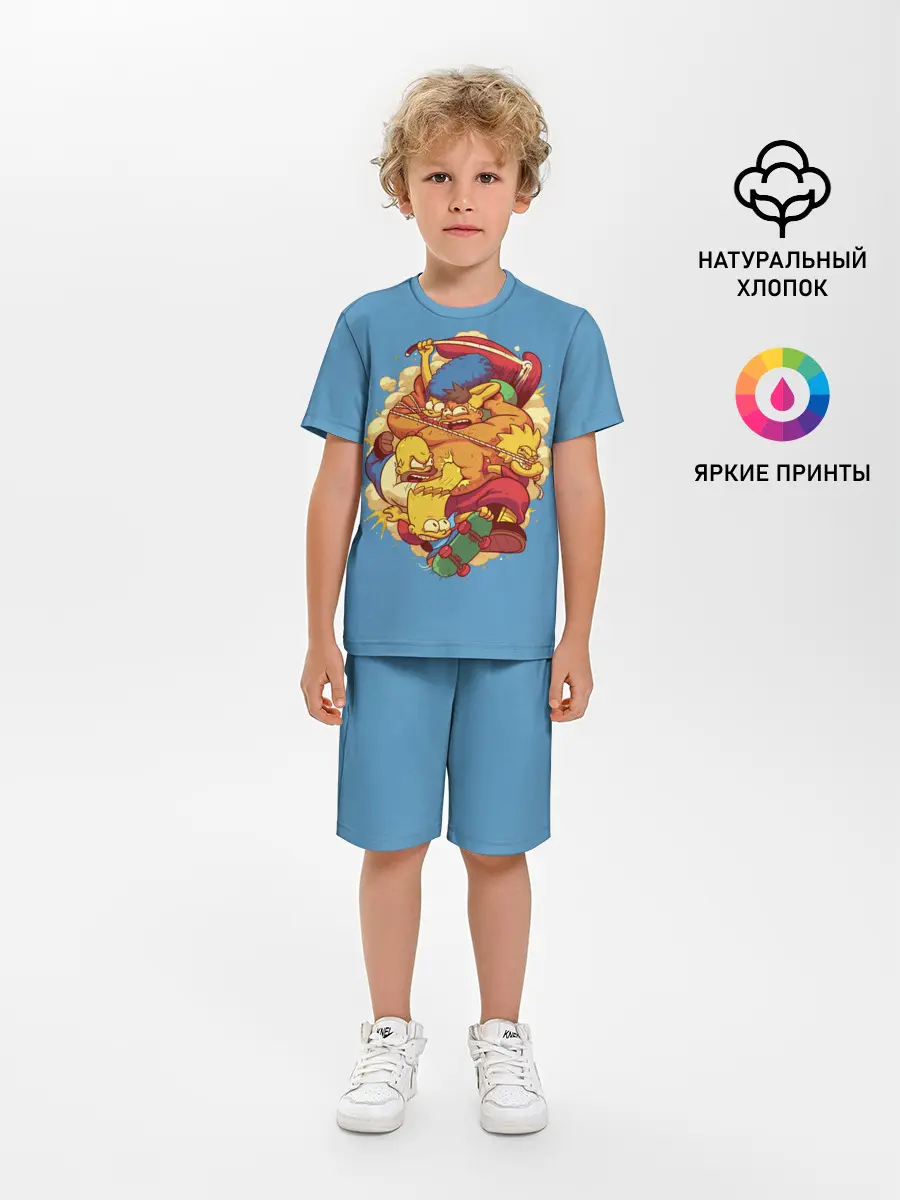 Детская пижама с шортами / Драка с Симпсонами