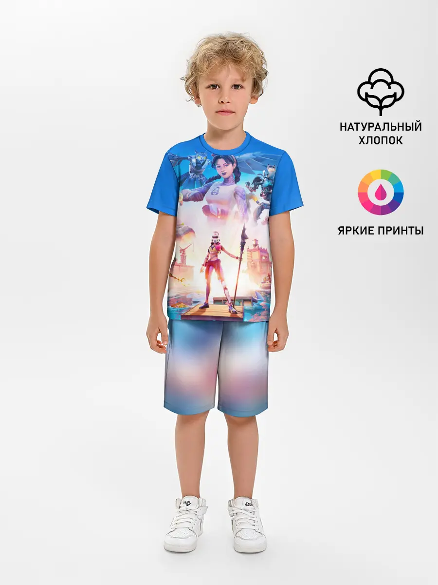 Детская пижама с шортами / ФОРТНАЙТ 3 СЕЗОН