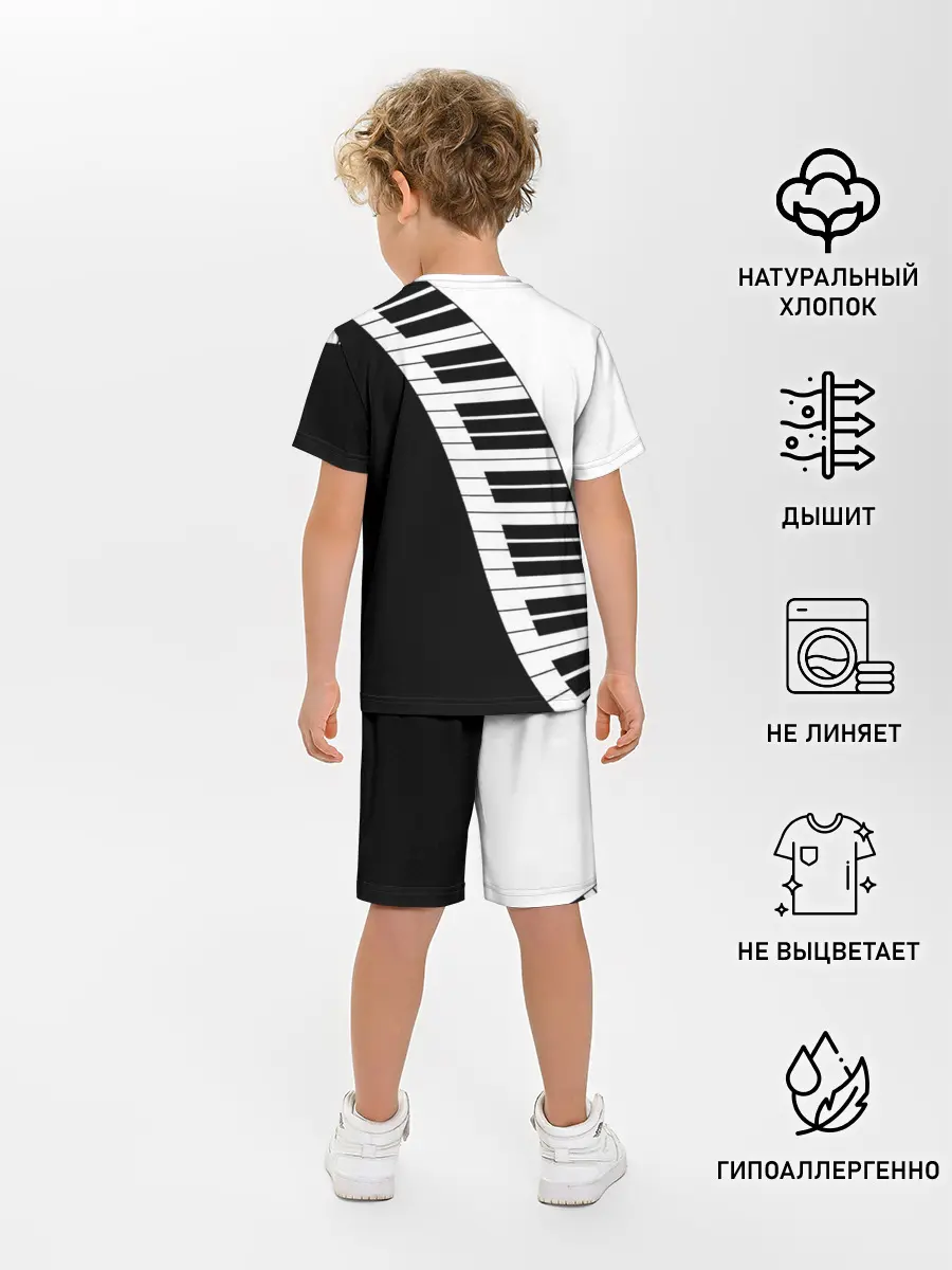 Детская пижама с шортами / Piano | Пианино