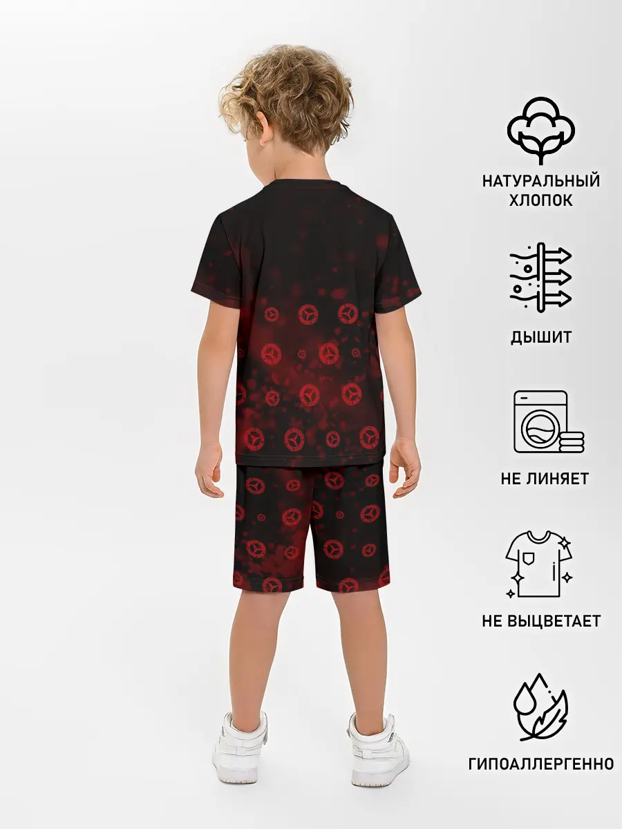 Детская пижама с шортами / Mercedes AMG - Particles