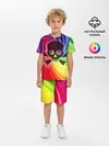 Детская пижама с шортами / Радужный череп