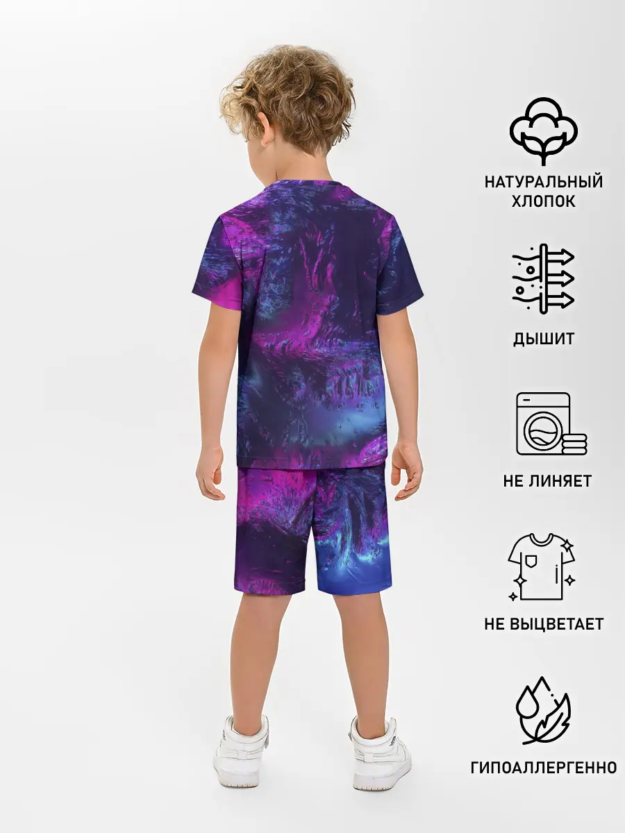Детская пижама с шортами / Неон