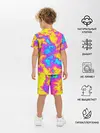 Детская пижама с шортами / Яркая абстракция космических красок