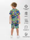 Детская пижама с шортами / Камуфляж в ярких тонах