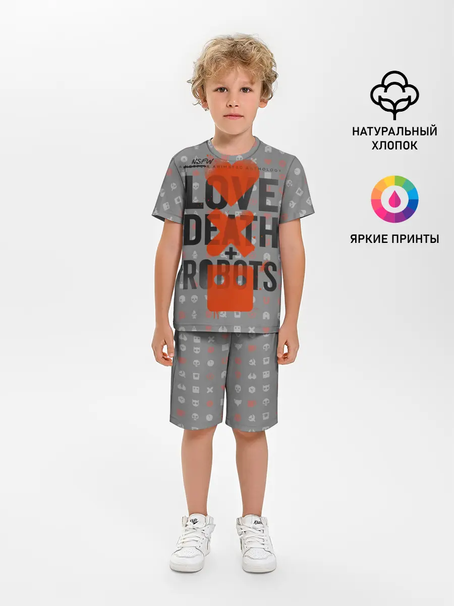Детская пижама с шортами / LOVE DEATH + ROBOTS
