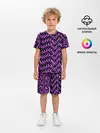Детская пижама с шортами / Фиолетовые молнии