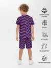 Детская пижама с шортами / Фиолетовые молнии