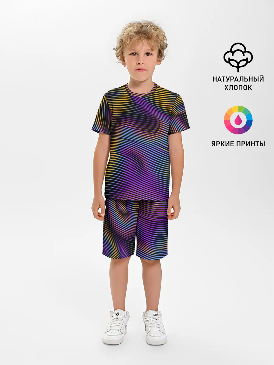 Детская пижама с шортами / Современная абстракция