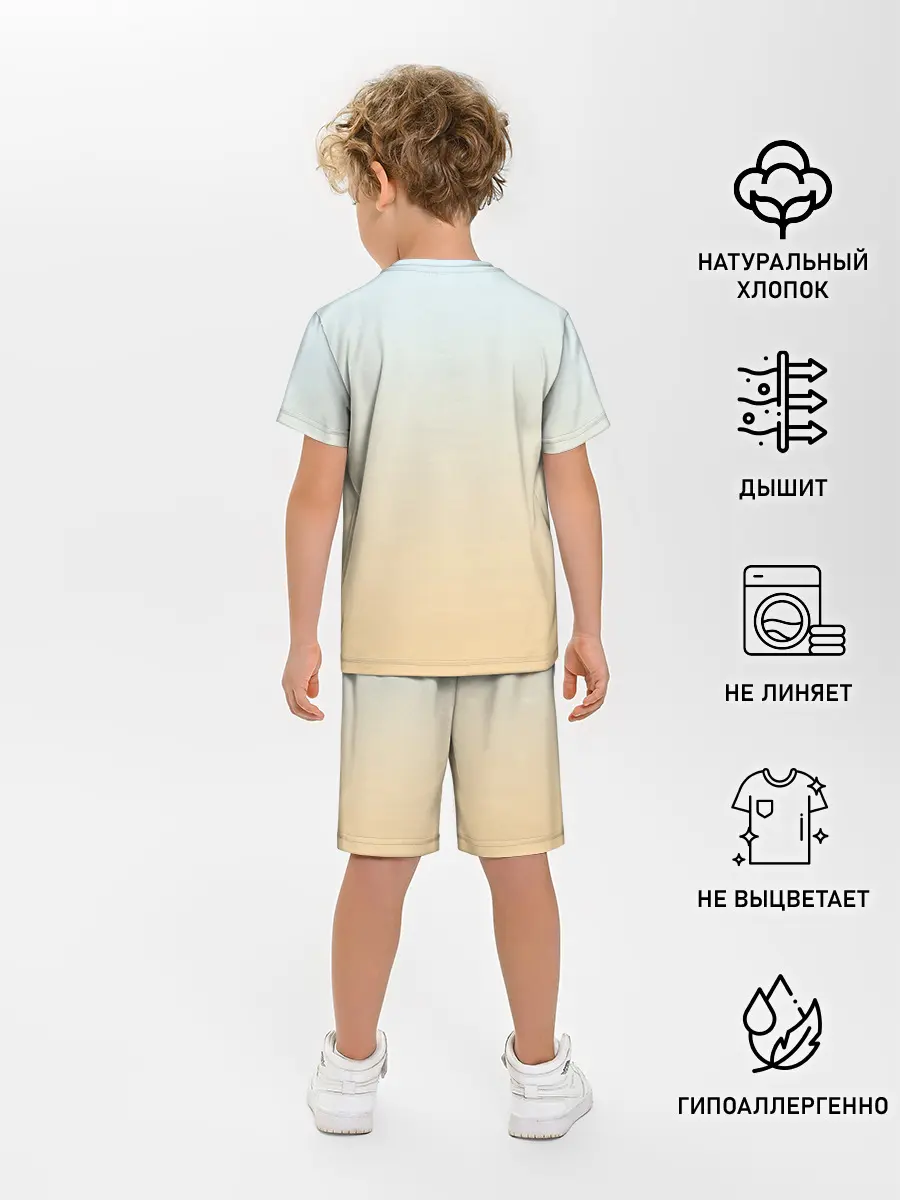 Детская пижама с шортами / акварельный ангелок