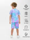 Детская пижама с шортами / Мрамор Tie Dye
