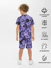 Детская пижама с шортами / Фиолетовый цвет весны