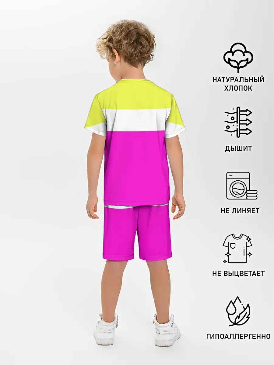 Детская пижама с шортами / Serious розовый