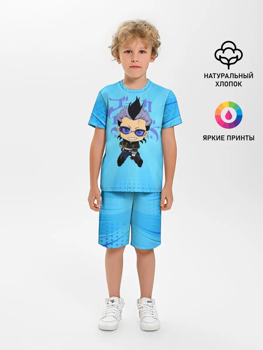 Детская пижама с шортами / Магна Свинг | Чёрный Клевер