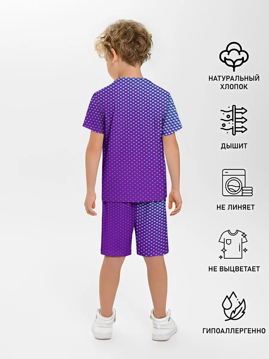 Детская пижама с шортами / Кот очки наушники модный