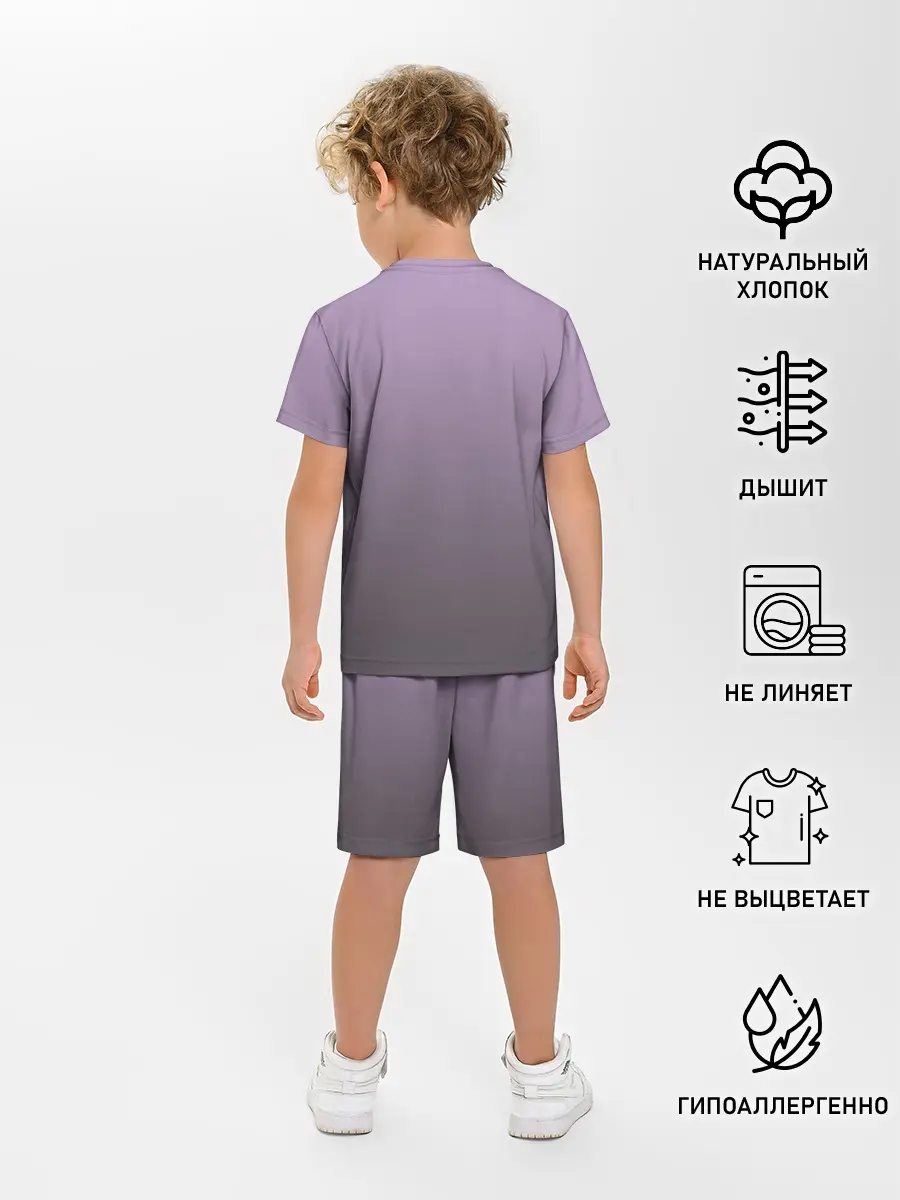 Детская пижама с шортами / влюбленный котенок