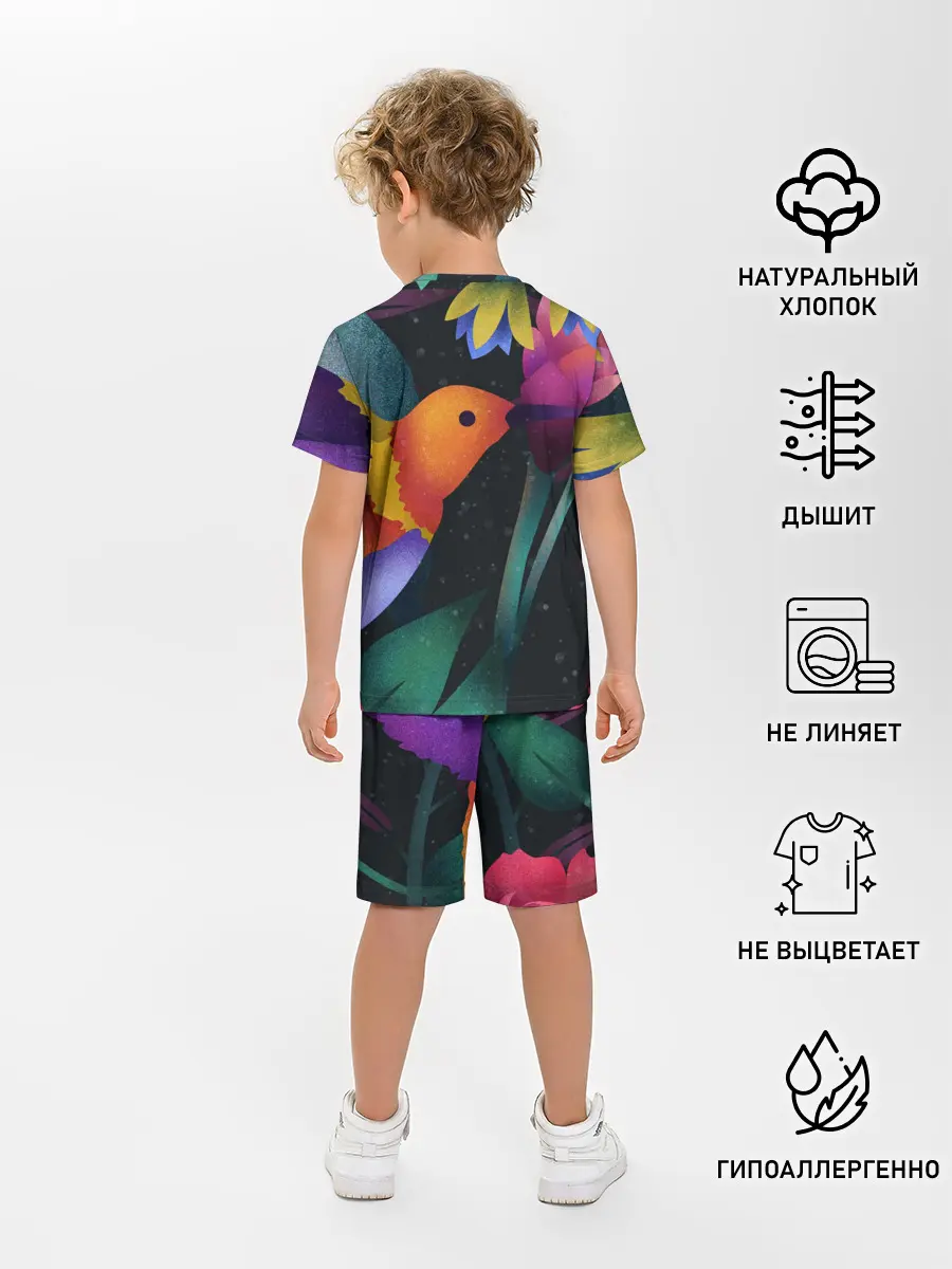 Детская пижама с шортами / Колибри