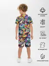 Детская пижама с шортами / Джоджо паттерн комикс