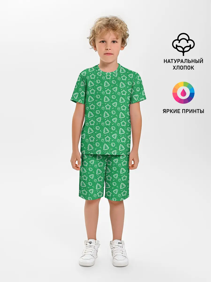 Детская пижама с шортами / Ёлочки