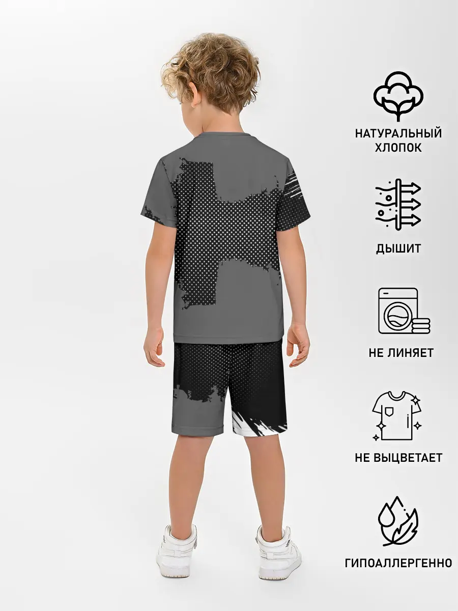 Детская пижама с шортами / BARCELONA SPORT GRAY