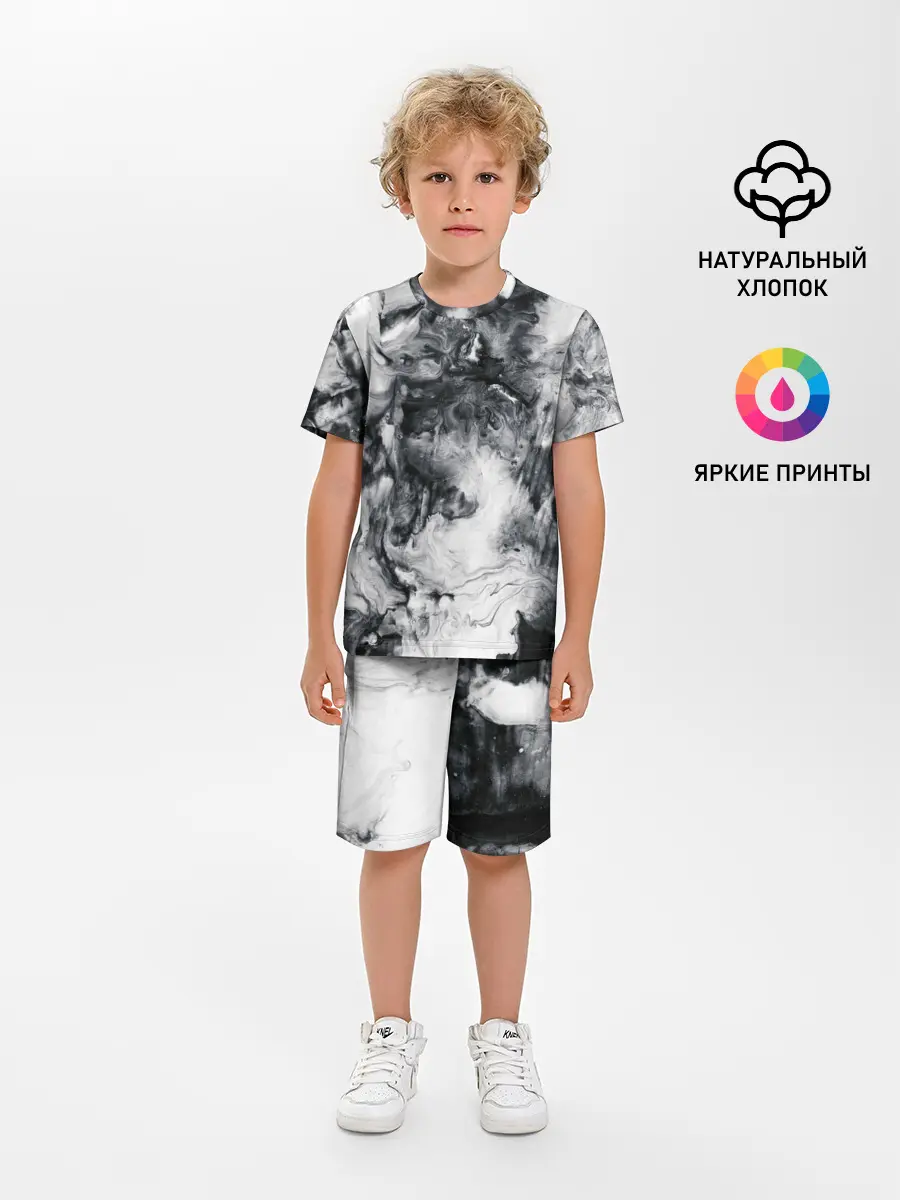 Детская пижама с шортами / МРАМОР