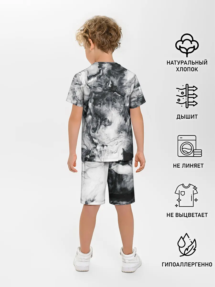 Детская пижама с шортами / МРАМОР